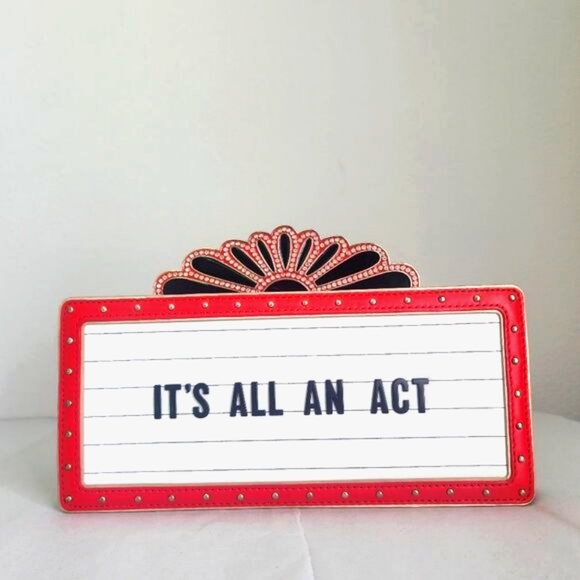 Kate Spade It's All An Act Dress The Part Marquee Clutch Bag Purse - Picture 1 of 9